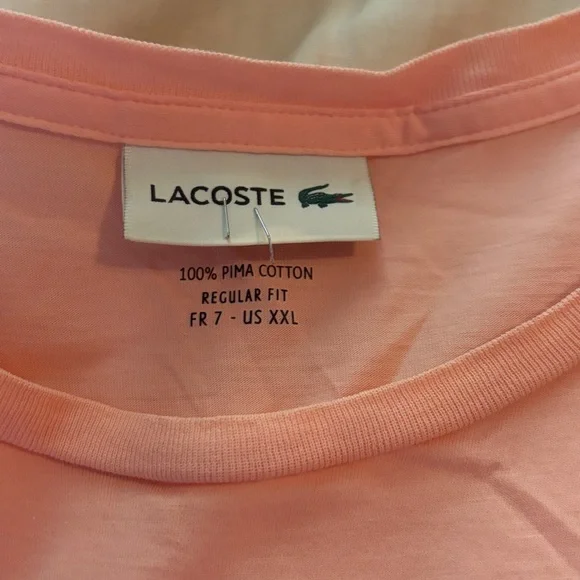 Lacoste Pink T-Shirt with Logo - Picture 3 of 3